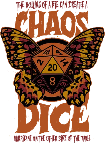 RPG - Chaos Dice - butterfly, occult, occultism, science, chaos, grunge, dice, theory, rpg, Pen and Paper, d20, dungeons and dragons, fantasy, adventure