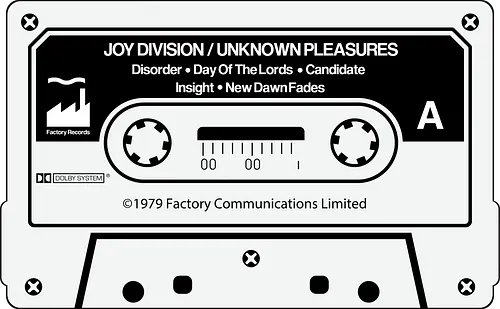 Music White K-7 Tape  Vintage Art  - music, funny pop, funny quote, funnytee, geek, humor, ian curtis, joke, Music, meme, nerd, parody, post punk, unknown pleasures, vintage