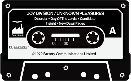 Music K-7 Tape Vintage Art - music, funny, pop, funny quote, funny sayings, geek, humor, ian curtis, joke, Music, meme, new order, parody, post punk, unknown pleasures, vintage