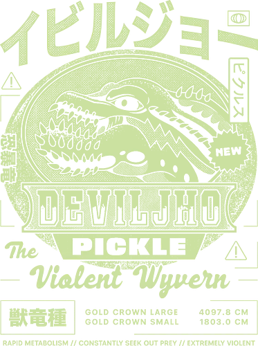 Pickle Grunge - monster, hunting, gamer, gaming, video games, iceborne, wyvern, felyne, pickle, hunter