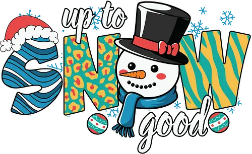  Up to snow good - snowman, winter, festive, holiday, snow, colorful, playful, pattern