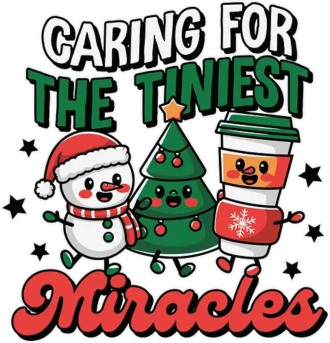 Caring for the Tiniest Miracles - christmas, snowman, coffee cup, christmas tree, festive, holiday, cheerful, stars, decoration, miracles