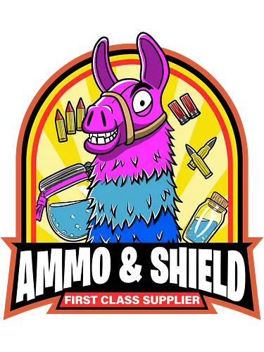 First class supplier - gaming, gamer, videogames, llama, supplier, shield, potions, funny, parody