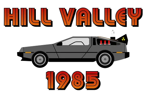 Hill Valley California 1985 Movie Art  - Future, delorean, doc brown, funny pop, funny quote, geek, hill valley, joke, marty mcfly, meme, memes, nerd, parody, time travel, vintage