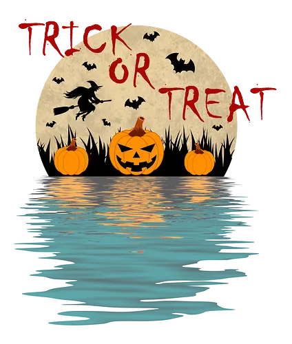 Trick Or Treat Halloween Art - halloween, funny halloween, funny quote, geek, happy halloween, humor, joke, meme, memes, nerd, parody, spooky, trick or treat, vintage halloween art