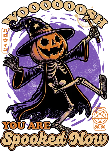 Spooky Pumpkin Wizard - wizard, ritual, magic, magical, halloween, carving, smile, creepy, spooky, autumn, skull, skeleton, samhaim, pumpkin, fun, funny, cute, Scary, autumn, october, spooky season