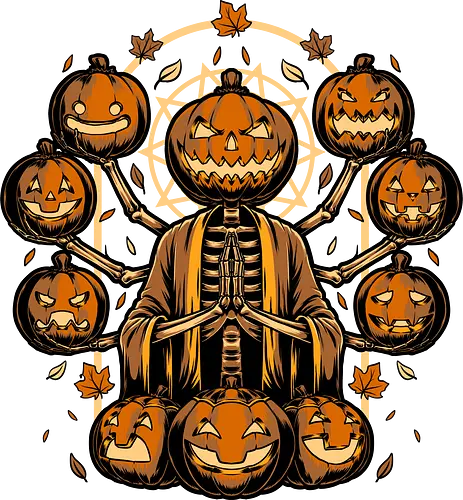 Halloween Pumpkin God - Halloween, holiday, october, spooky, trick or treat, pumpkin, Scary, Spooky, Creepy, Skull, autumn