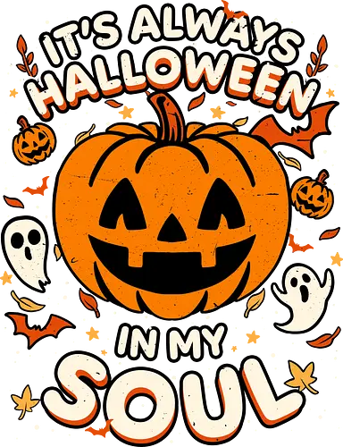 Halloween Soul Pumpkin - Halloween, Spooky, Spooky Season, Mystery, Candy, Candy Corn, Horror, October, Surprise, fall, autumn, leaves, ghost, ghosts, lettering, horror