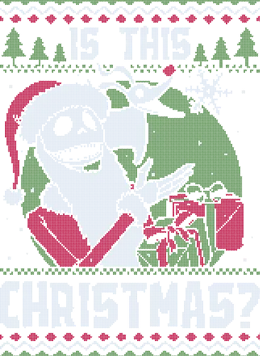 Ugly Sweater Skeleton Christmas - Ugly Sweater, Holiday, Christmas, Merry Christmas, Ugly Christmas Sweater, Christmas Sweater, Christmas Eve, Pixel Art, skeleton, skull, dog, pet, snow, movie, classic, stop-motion, animation, dark, halloween