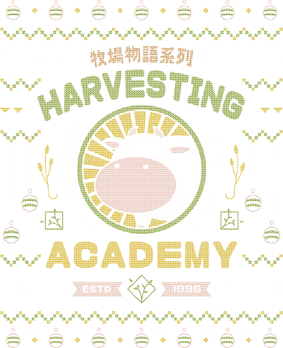 Kawaii Harvesting Ugly Sweater - harvest, cute, moon, farmer, farming, harvesting, gaming, gamer, video game, rpg, jrpg, story of seasons, rune factory, ugly christmas sweater