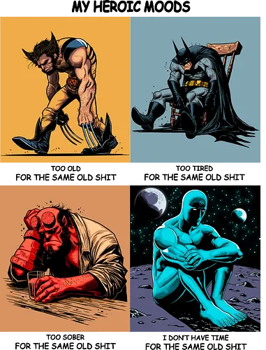 My heroic moods. - superhero, moods, hero, comic, parody, humor, Superhero, Bat, Comic, manhattan My heroic moods. - superhero, moods, hero, comic, parody, humor, Superhero, Bat, Comic, manhattan