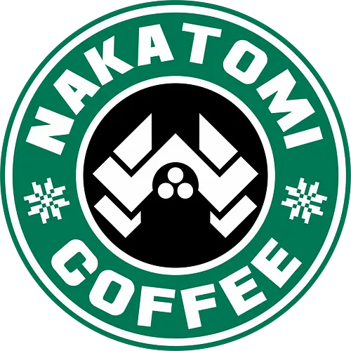 nakatomi coffee - ugly christmas, christmas, xmas, nakatomi, plaza, christmas party, logo, diehard, winter, snow, pixel, vintage, classic, retro