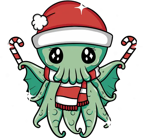 Christmas Cthulhu - christmas, cthulhu, xmas, Weihnachten, Ungeheuer, Hirngespinst, Weihnachtsmann