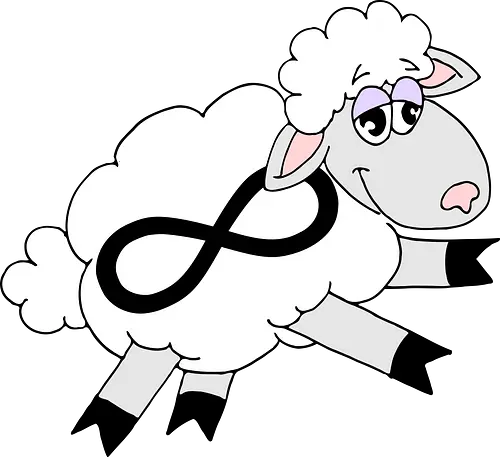 Infinity Couting Sheep (Unendliche Schäfchen zählen) - Schafe, Unendlichkeit, Schlaflosigkeit, schlaflos, Nacht, Schäfchenzählen, lustig, Humor, Geschenk, Design, Schlaf, wach, träumen, Bett, unruhig, Nachtmensch, Einschlafen, müde, Schlafprobleme, entspannen, infinity, counting sheep, funny, humor, sleepless, insomnia, night owl