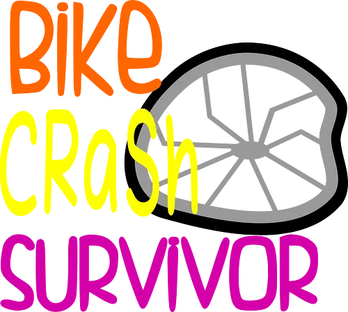 Bike Crash Survivor (Fahrradunfall-Überlebender) - Fahrrad, Unfall, Überlebender, Humor, lustig, Mountainbike, Radfahren, Outdoor, Abenteuer, Sport, Resilienz, Design, Sturz, Lachen, Radfahrer, Berge, Natur, Fahrradfahrer, Motivation, Durchhaltevermögen