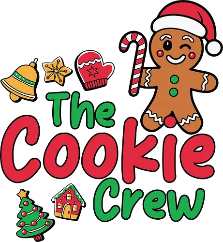 The Cookie Crew - christmas, gingerbread, festive, candy cane, santa hat, holiday, cookie, christmas tree, bells, decoration