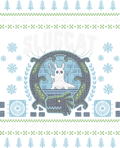 Slugcat Ugly Sweater - rain, slugcat, slugcats, world, slug cat, lizard, gaming, video game, gamer, gamers, game, ugly christmas sweater, xmas