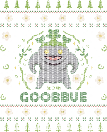 Goobbue Ugly Sweater - fantasy, video game, gaming, gamer, xmas, merry christmas, ugly sweater, ugly Christmas sweater