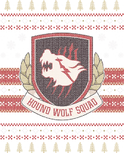 Hound Wolf Squad Christmas - resident, nemesis, jill valentine, leon s kennedy, jill sandwich, biohazard, umbrella corporation, raccoon city, albert wesker, hound wolf squad, resident evil 5, ugly christmas sweater, xmas, ugly sweater, merry christmas