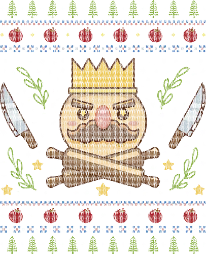 Onion Kingdom Ugly Sweater - cooking, cooked, kevin, onion king, gaming, video games, console, cooking, crown, food, chef, funny, chef knife, onion kingdom, ugly christmas sweater, christmas, xmas, ugly sweater