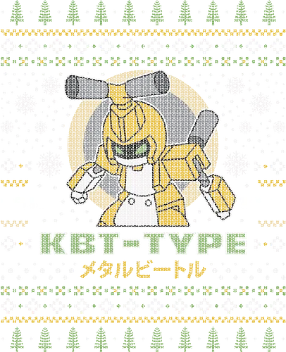 Kbt Type Ugly Sweater - meda, medarot, robots, metabee, metal beetle, game, gaming, video games, nostalgia, retro, anime, 90s, cartoon, ugly christmas sweater, christmas, ugly sweater, xmas