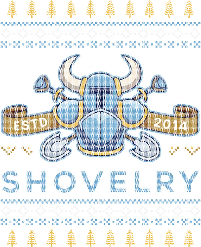 Shovelry Ugly Sweater - shovel, plague knight, tinker knight, engineer, enchantress, treasure knight, shovel, game, gamer, gaming, video game, retro, shovelry, indie, ugly christmas sweater, christmas, xmas