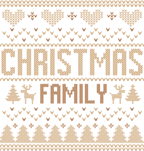 Christmas and Family. - christmas, family, festive, sweater, pattern, holiday, knitting, hearts, reindeer, trees