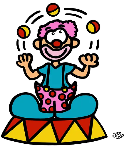 Clown (bunt) - comic, comics, comic style, comic stil, monster, halloween, zirkus, manege, unterhaltung, akrobat, kind, kinder, clown