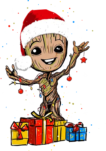 I am christmas - baby groot, cute, kawaii, christmas, tree