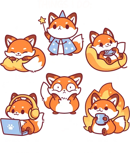 Sarcastic Fox Life - fox, sarcasm, funny, humor, kawaii, procrastinator, socially awkward, introvert, gamer, daily life, lazy, chaos, cute animal