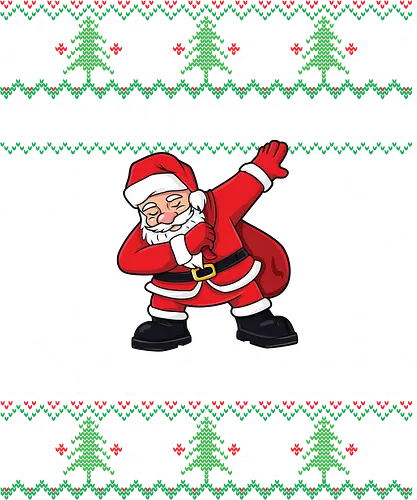 Merry Christmas and  Santa Floss - santa, floss dance, christmas, festive, holiday, snowflakes, sweater design, humor, cheerful