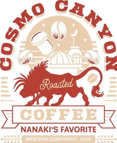 Cosmo Canyon Coffee Grunge - final, coffee, video game, gaming, gamer, Cloud, Villain, red xiii, red 13, nanaki, cosmo canyon, tifa lockhart, aerith gainsborough, Cactus