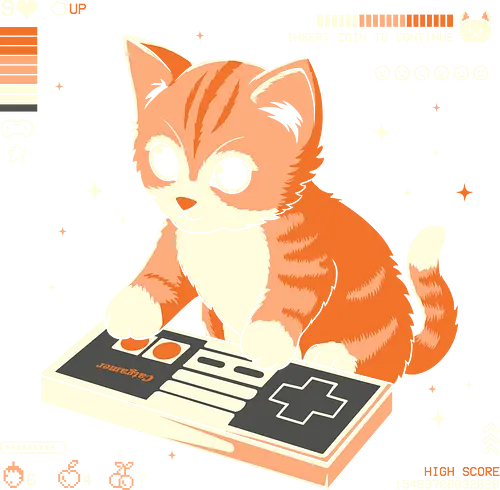 Nine Lives - cats, cat, cute, games, gamer, game, vide game, kitty