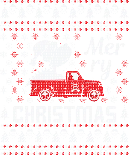 Merry Christmas - christmas, truck, snowflakes, santa, holiday, sweater, festive, tree, red, winter