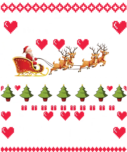 Make Christmas Great Again - christmas, santa claus, sleigh, reindeer, festive, holiday, hearts, trees