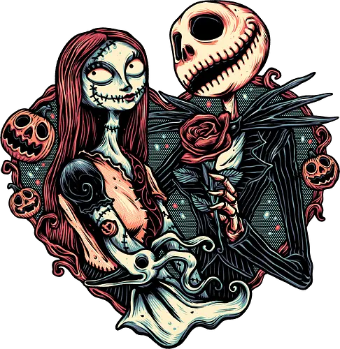 Skeleton Love - Love, skeleton, movie, pumpkin, Halloween, horror, fantasy