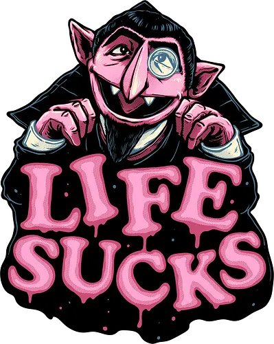 Life Sucks - vampire, TV show, character, funny, humor, muppet