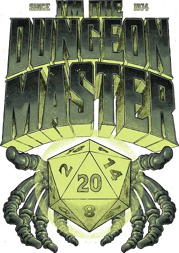 RPG - I'm the Dungeon Master - rpg, Pen and Paper, d20, dungeon master, role playing game, tabletop, game master, metal, rock, band, music, occult, grunge, skull, skeleton, magic, mystique, undead, wizard, sorcerer, alternative metal heavy metal, rock and roll, occultism, mystic, mystical