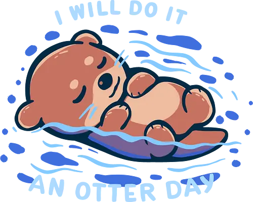 An Otter Day - Otter, niedlicher Otter, Otter-Wortspiel, fauler Otter, entspannender Otter, lustiges Tier, schwimmender Otter, Entspannung, Prokrastination, otter, cute otter, otter pun, lazy otter, relaxing otter, funny animal, otter floating, relax, procrastination