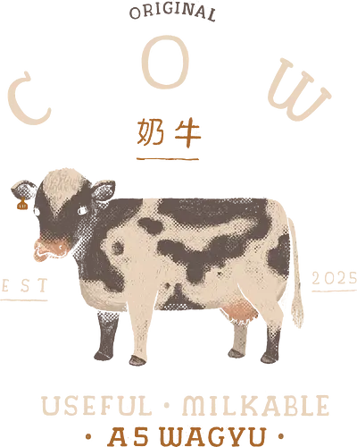 Original cow - Cow, cows, milk cow, beef, A5 wagyu