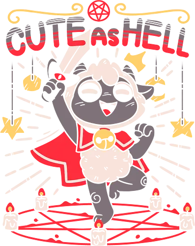 Cute as Hell! - cute as hell, Lamb, lamb, cult, kawaii, cute, flesh, video game, games, game, sheep, demon, satanism, ritual, cute stuff, gaming