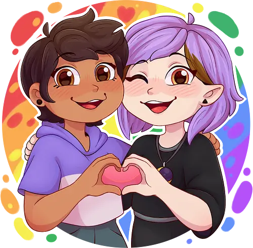 Lumity - luz, LGBTQIA+, LGBT, pride, pride, lesbians, gay, cartoon, trans, drag queen, love, pride characters, pride month, witch, lumity, toh, magic stuff, magic, couple, owl, the bird house