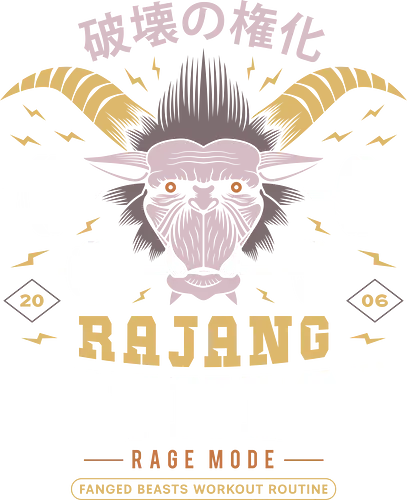 Rajang Fitness - wyvern, felyne, rise, wilds, furious rajang, pukei pukei, monster, world, gamer, gaming, video games, iceborne, palico