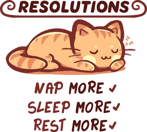 Resolution to Sleep - Auflösungen, lustige Katze Auflösung, niedliche schlafende Katze, kawaii Katze, adorable tabby, fauler Tag Katze, resolutions, funny cat resolution, cute sleeping cat, kawaii cat, adorable tabby, lazy day cat