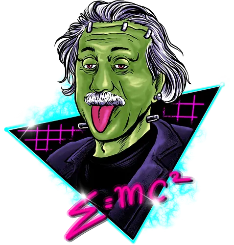 frank einstein - frankenstein, biology, bionic, future, retro, halloween, einstein, math