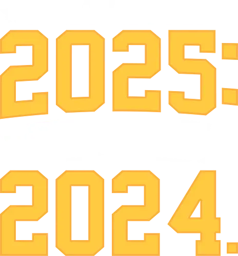 First rule of 2025: Never talk about 2024 - new year, humor, rule, banner, stars, graphic design