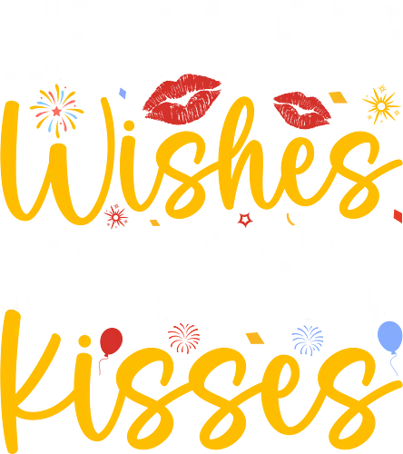 New Year Wishes  Midnight Kisses - new year, celebration, wishes, kisses, midnight, festive, fireworks, lips, stars