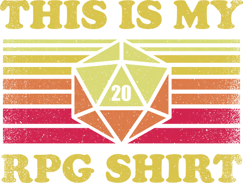 RPG Vintage - This is my RPG Shirt - retro, vintage, fantasy, quest, adventure, rpg, Pen and Paper, d20, Pen and paper, dungeon master, role playing game, tabletop, game master, critical role, critical, critical hit, game