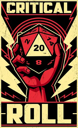 Critical Roll RPG Revolution - Rpg, Role-play, Role-playing, Dungeon Master, Pen and Paper, Dungeon, Dice, D20, Adventure, Fantasy, Critical Hit