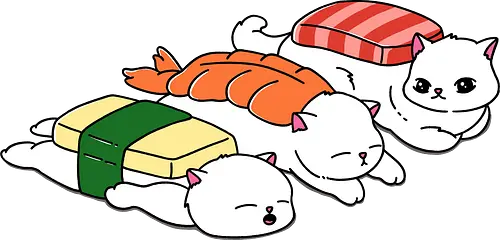 Meow Sushi - cat, cats, meow sushi, sushi, nigiri sushi, tuna sushi, kawaii sushi, cute, funny, japanese food